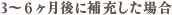 3〜６ヶ月後に補充した場合