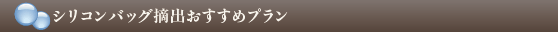 シリコンバッグ摘出おすすめプラン