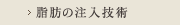 脂肪の注入技術